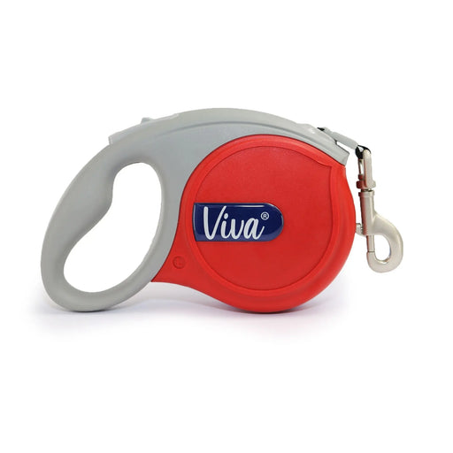 Ancol Viva Retractable Lead - Red - 5m - Various Sizes - Chestnut Mill