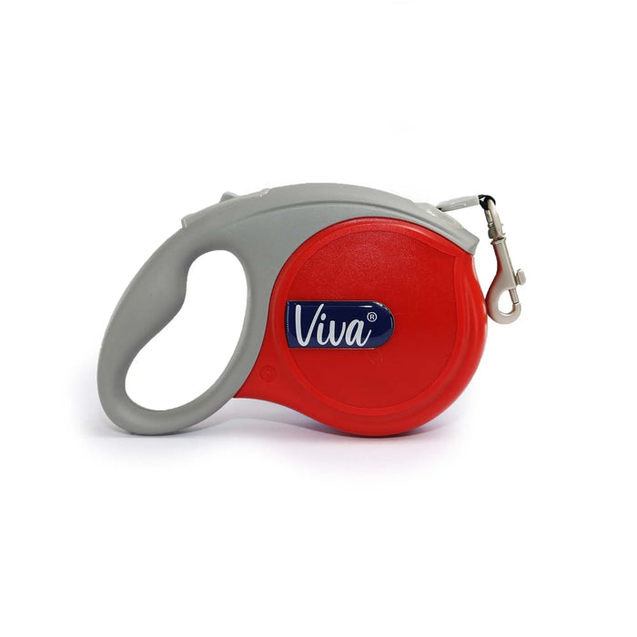 Ancol Viva Retractable Lead - Red - 5m - Various Sizes - Chestnut Mill