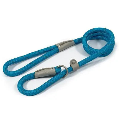 Ancol Viva Rope Reflective Slip Lead Blue - Various Sizes - Chestnut Mill