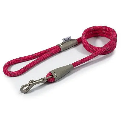 Ancol Viva Rope Reflective Snap Lead Pink - Various Sizes - Chestnut Mill