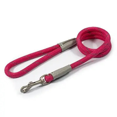 Ancol Viva Rope Reflective Snap Lead Pink - Various Sizes - Chestnut Mill