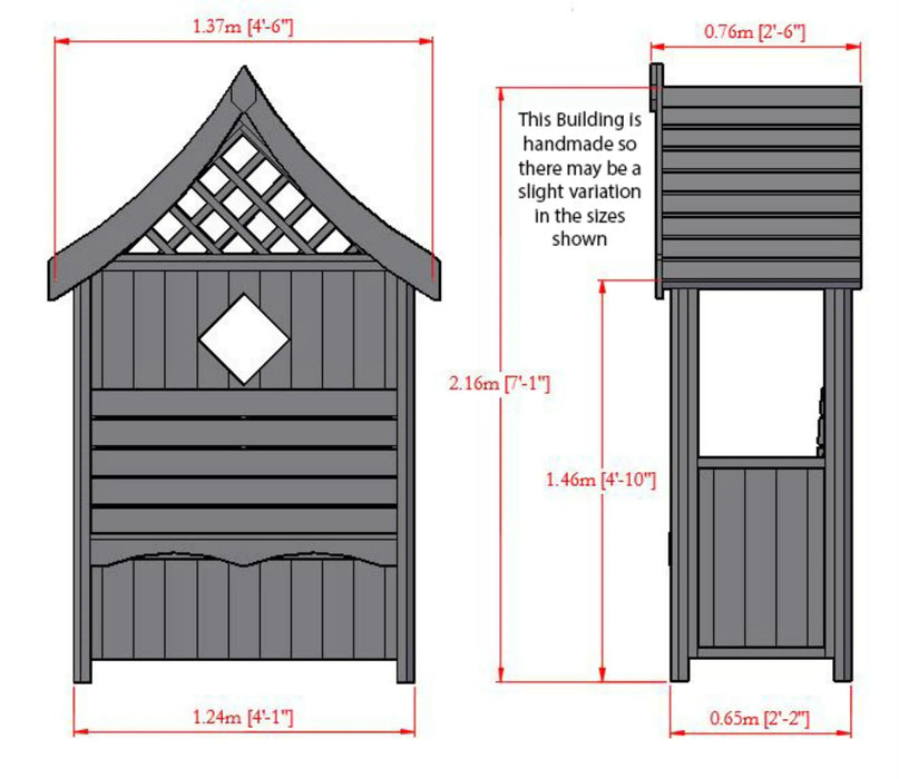 Arum Garden Arbour Seat - Chestnut Mill