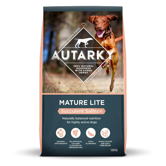 Autarky Salmon Mature Lite Dog Food  - Various Pack Sizes - AUGUST SPECIAL OFFER - 18% OFF - Chestnut Mill