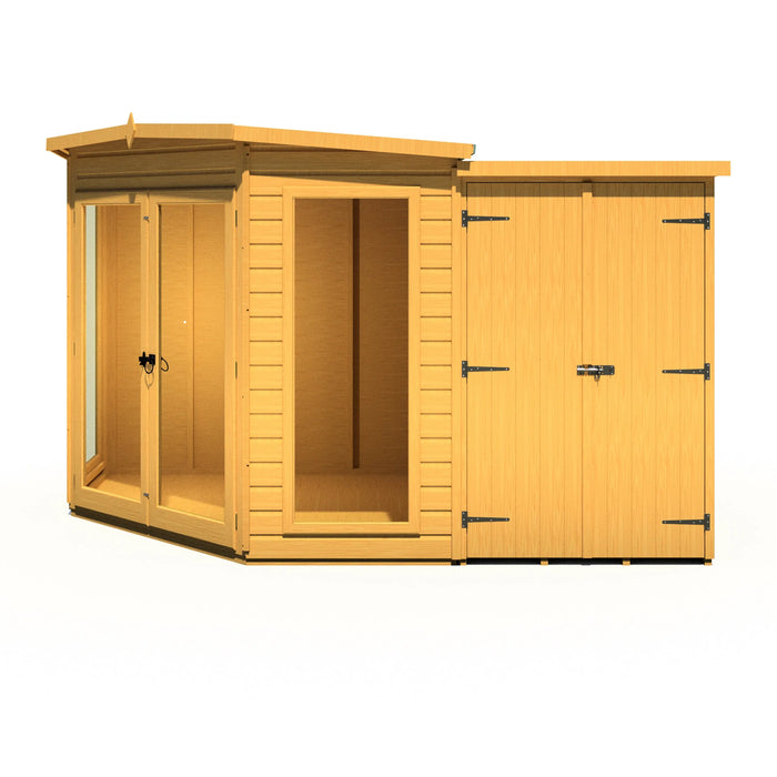 Barclay Summerhouse with side shed - 7'x11' - Chestnut Mill