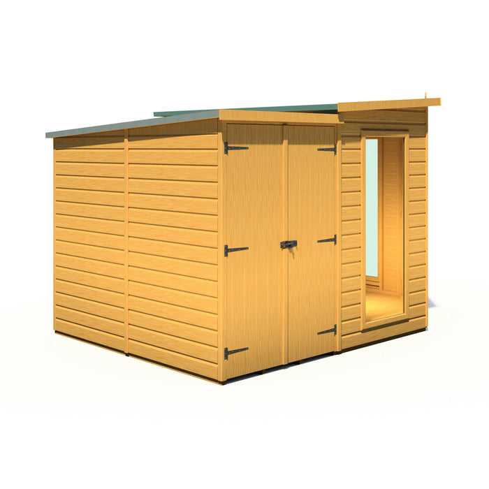 Barclay Summerhouse with side shed - 8'x11' - Chestnut Mill