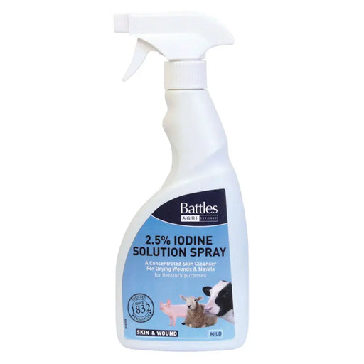 Battles 2.5% Iodine Spray - 500ml - Chestnut Mill