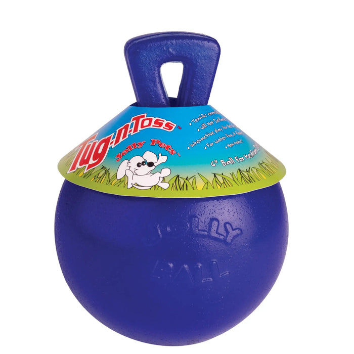 Battles Jolly Ball Tug-N-Toss Blue 6" / 15cm - Chestnut Mill