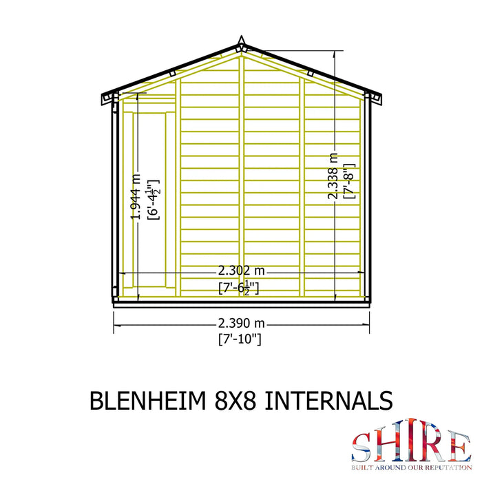 Blenheim Summerhouse Shiplap - 8'x8' - Chestnut Mill