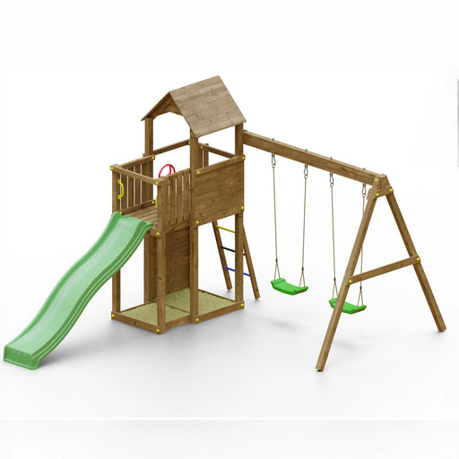 Boomer Climbing Frame with Swing and Slide - Chestnut Mill