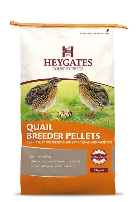 Heygates Quail Layers/Breeder Pellets  - 20 kg - Chestnut Mill