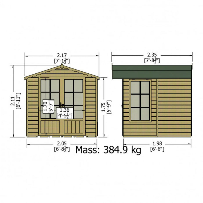 Buckingham Summerhouse 7' x 7' - August Special Offer - 10% OFF - Chestnut Mill