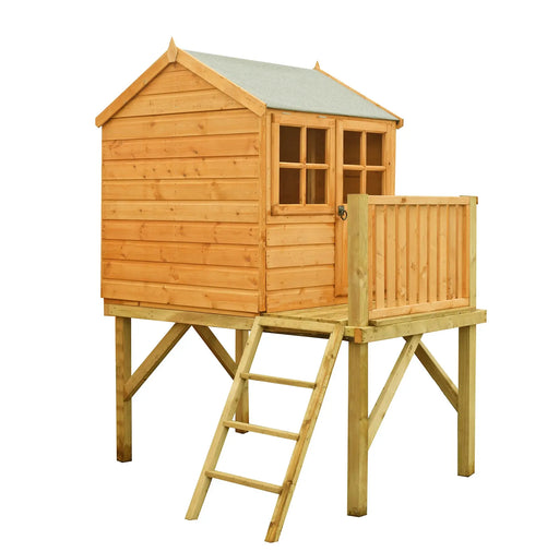 Bunny Playhouse 4' x 4' with Platform 6' X 4' - Chestnut Mill