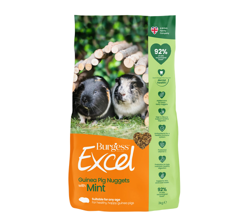 Burgess Excel Guinea Pig Nuggets - Various Sizes - Chestnut Mill