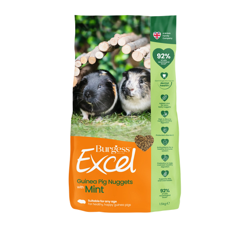 Burgess Excel Guinea Pig Nuggets - Various Sizes - Chestnut Mill