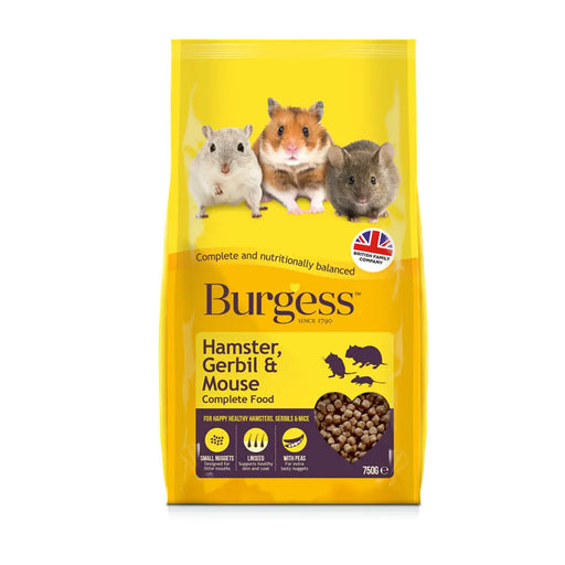 Burgess Hamster Gerbil & Mouse Pellets 3 x 750g - Chestnut Mill