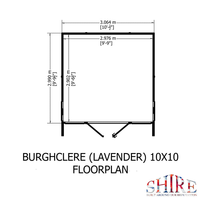 Burghclere Summerhouse Shiplap - 10'x10' - Chestnut Mill