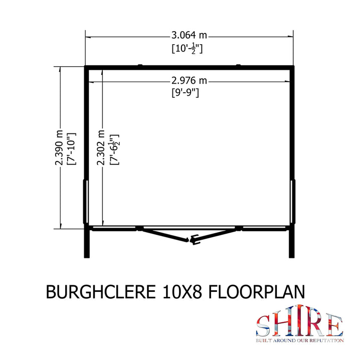 Burghclere Summerhouse Shiplap - 10'x8' - Chestnut Mill