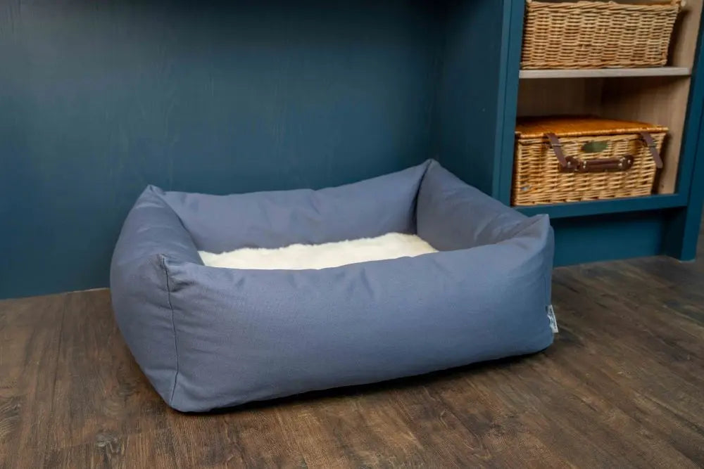 Burnham Bolster Dog Bed - Denim - Various Sizes - Chestnut Mill