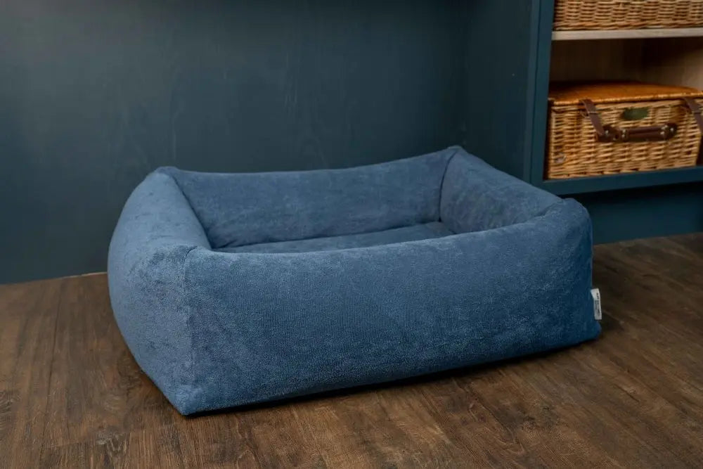 Burnham Bolster Dog Bed - Denim - Various Sizes - Chestnut Mill