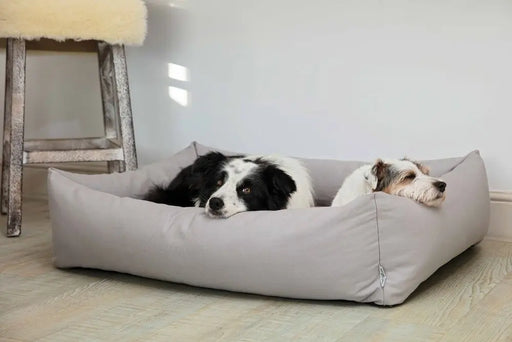 Burnham Bolster Dog Bed - Stone - Various Sizes - Chestnut Mill