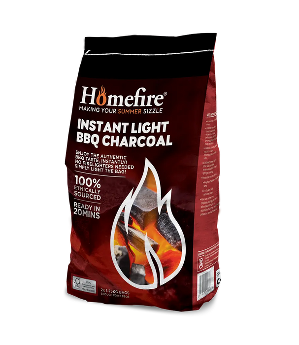 CPL Homefire Instant Light BBQ Charcoal - 2x1.25kg - Chestnut Mill