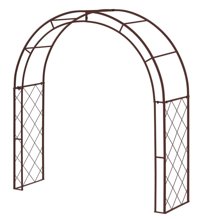 Metal Squash / Climbing Arch - Rusty Brown - Chestnut Mill