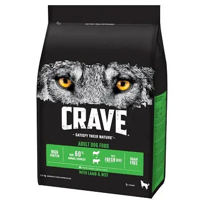 Crave Complete Grain Free Dry with Lamb & Beef 3 x 2.8kg - Chestnut Mill