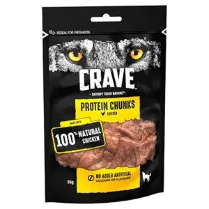 Crave Protein Chunks Chicken 6x 55g - SEPTEMBER SPECIAL OFFER - 33% OFF - Chestnut Mill