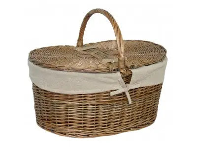 DEEP ANTIQUE WASH OVAL PICNIC BASKET - Chestnut Mill