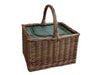 DELUXE BUTCHER'S BASKET with GREEN TWEED COOLER BAG - Chestnut Mill