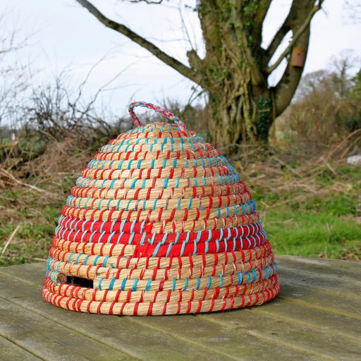 Decorative Bee Skep with Recycled Sari - Chestnut Mill