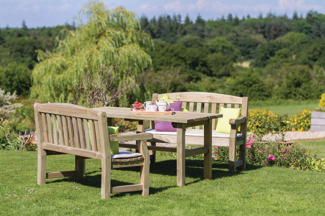 EMILY TABLE & 2 BENCH SET - Chestnut Mill