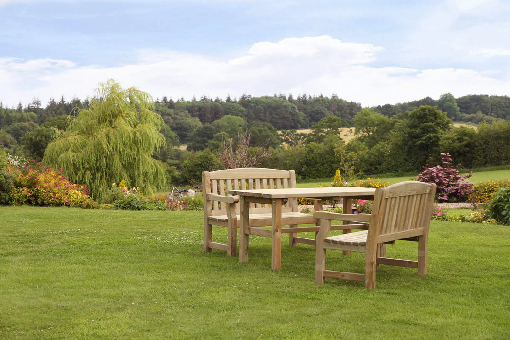 EMILY TABLE & 2 BENCH SET - Chestnut Mill