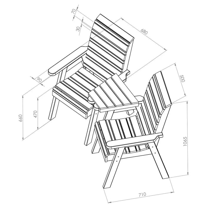 FREYA COMPANION SEAT - Chestnut Mill