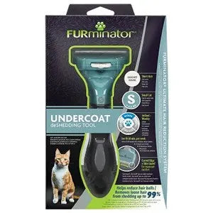 FURminator Undercoat De-Shedding Grooming Tool for Small Cats with Short Hair - Chestnut Mill