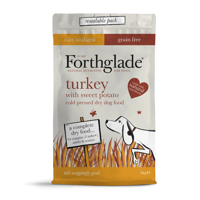 Forthglade Adult Dog Natural Dry Cold Pressed Turkey - Grain Free - 6kg - Chestnut Mill