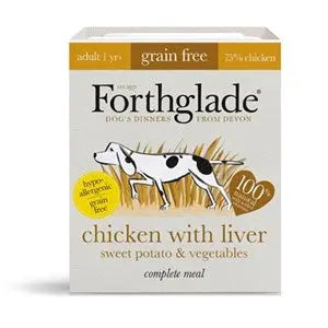 Forthglade Complete Adult Grain Free Chicken Liver 18x 395g - Chestnut Mill