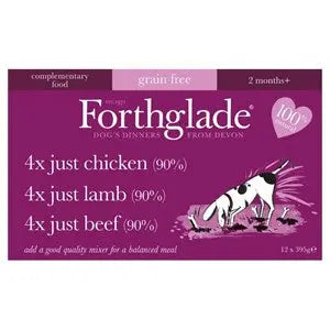 Forthglade Just Multicase Grain Free 12x 395g - Chestnut Mill