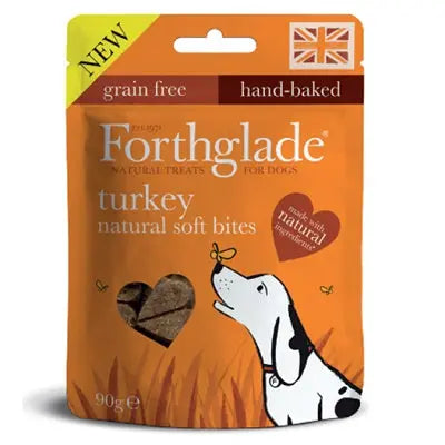 Forthglade Natural Soft Bites Turkey Treats 8 x 90g - Chestnut Mill