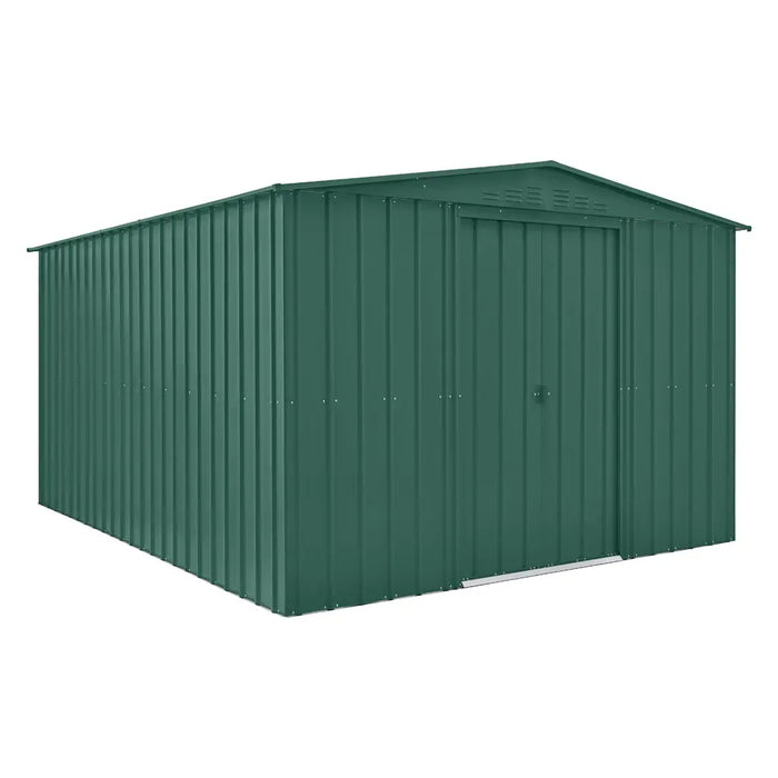 Global 10x12 Heritage Green Metal Apex Shed - Chestnut Mill