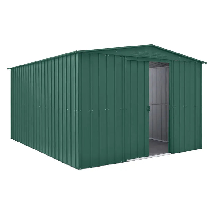 Global 10x12 Heritage Green Metal Apex Shed - Chestnut Mill