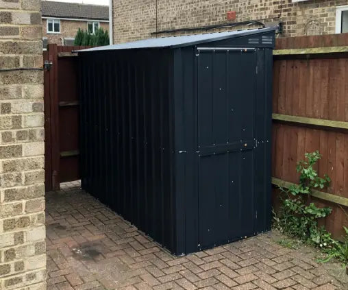 Global 4x6 Anthracite Grey Metal Lean-To Shed - Chestnut Mill