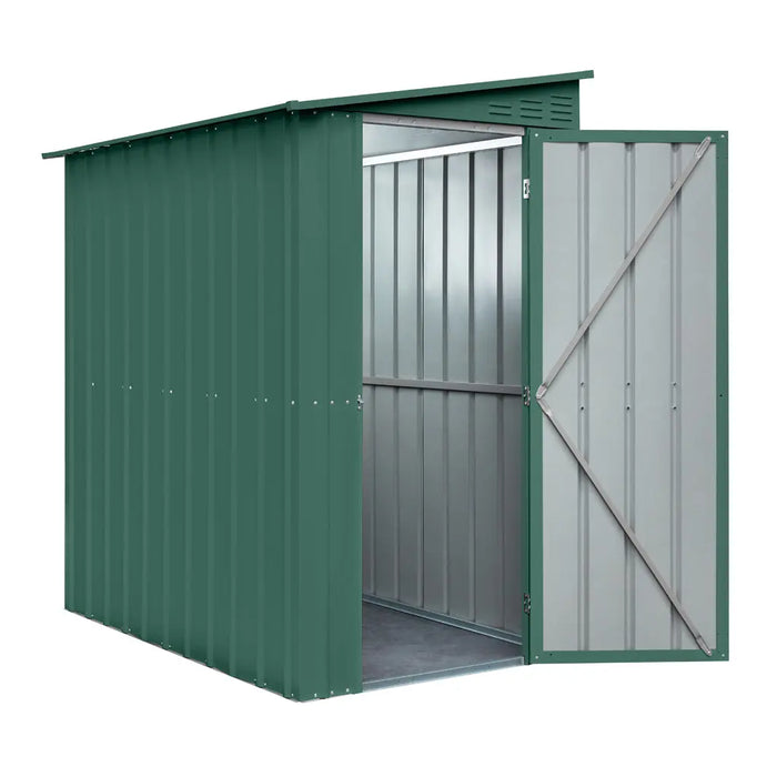 Global 4x6 Heritage Green Metal Lean To Shed - Chestnut Mill