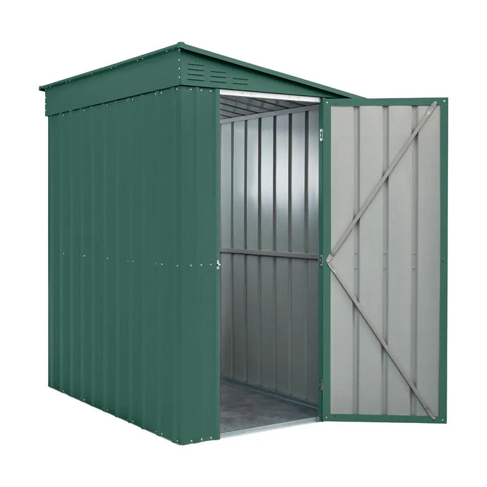 Global 4x6 Heritage Green Metal Lean To Shed - Chestnut Mill