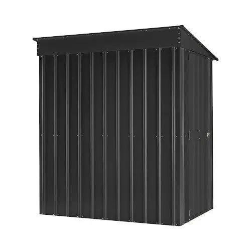 Global 4x8  Anthracite Grey Metal Lean-To Shed - Chestnut Mill