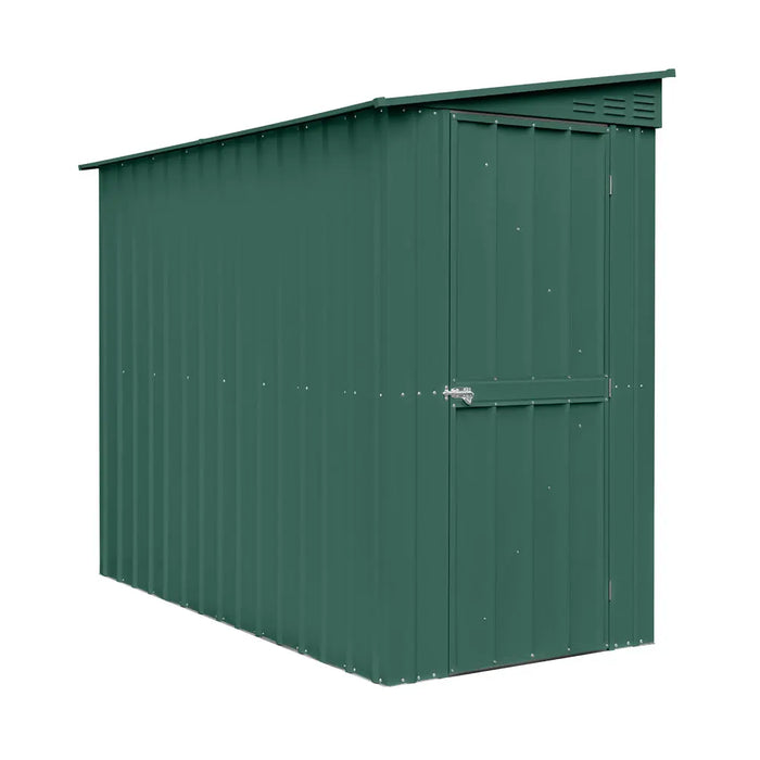 Global 4x8 Heritage Green Metal Lean To Shed - Chestnut Mill