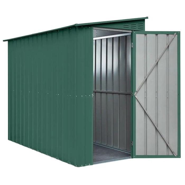 Global 4x8 Heritage Green Metal Lean To Shed - Chestnut Mill