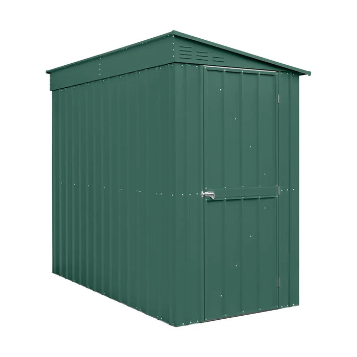 Global 4x8 Heritage Green Metal Lean To Shed - Chestnut Mill