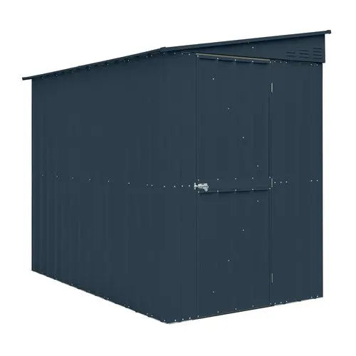 Global 5x8  Anthracite Grey Metal Lean-To Shed - Chestnut Mill