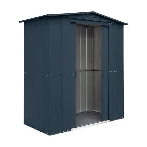 Global 6x3 Anthracite Grey Metal Apex Shed - Chestnut Mill